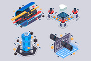 Set isometric illustrations for web., a Technology Illustration by Andrew_Derr (Thumbnail 4 of 4)