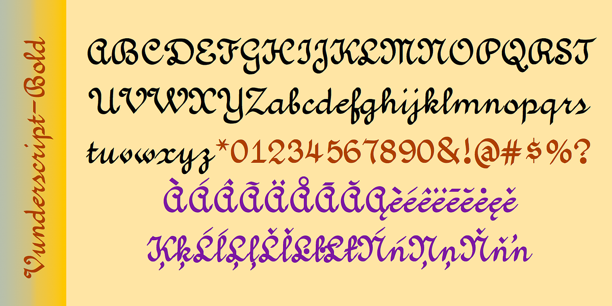 VunderScript, a Script Font by Ingrimayne Type (Photo 8 of 9)