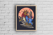 Japanese Lion Tattoo, an Animal Illustration by TSV Art Collective (Thumbnail 3 of 3)
