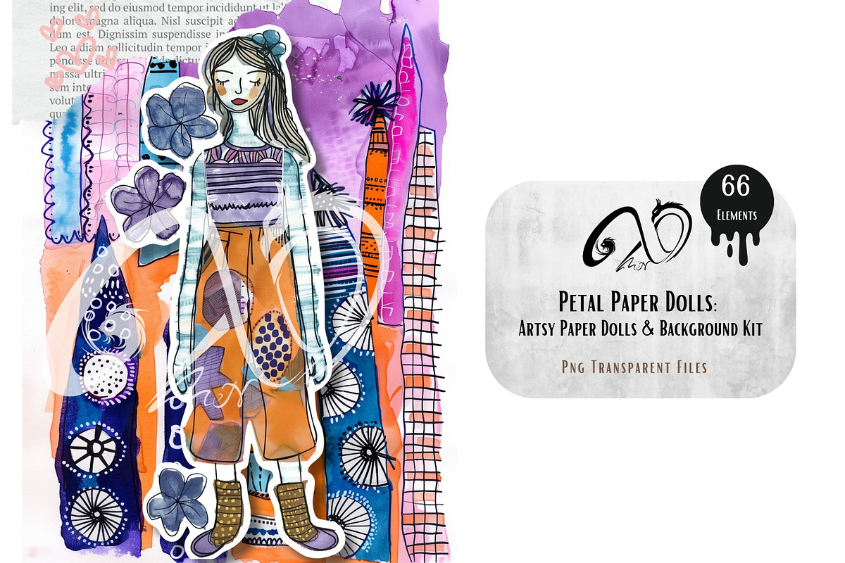 Petal Paper Dolls: Artsy Paper Dolls, a Person Illustration by NiiiNArt (Photo 5 of 7)
