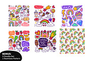 Unicorn Doodle Pack, an Animal Illustration by VitaminRGB (Thumbnail 3 of 4)