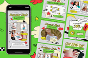Green Fashion Instagram Set, a Social Media Template by Aiyari Graphic (Thumbnail 1 of 5)