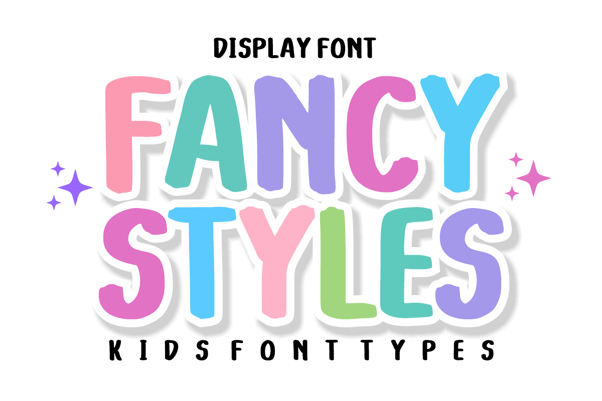 Fancy Styles - Kids Display Font, a Handwritten Font by KiddoGlyphs Studio (Photo 1 of 4)