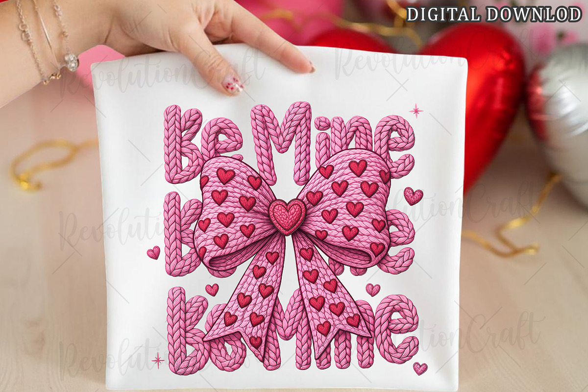 Faux Crochet Valentine Coquette Bow, an Illustration by OK Design (Photo 1 of 6)