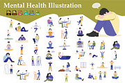 Mental Health Awareness Illustration, an Illustration by Vector Portal (Thumbnail 1 of 5)