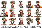 Whimsical Fall Little Boy Clipart, a Seasonal Illustration by Canvas Craft (Thumbnail 4 of 10)