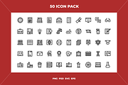 University icons, an Outline Icon by Wencory (Thumbnail 1 of 2)