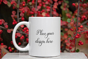 White coffee mug xmas mockup winter, a Cups & Container Mockup by Leo Flo Mockups (Thumbnail 1 of 3)