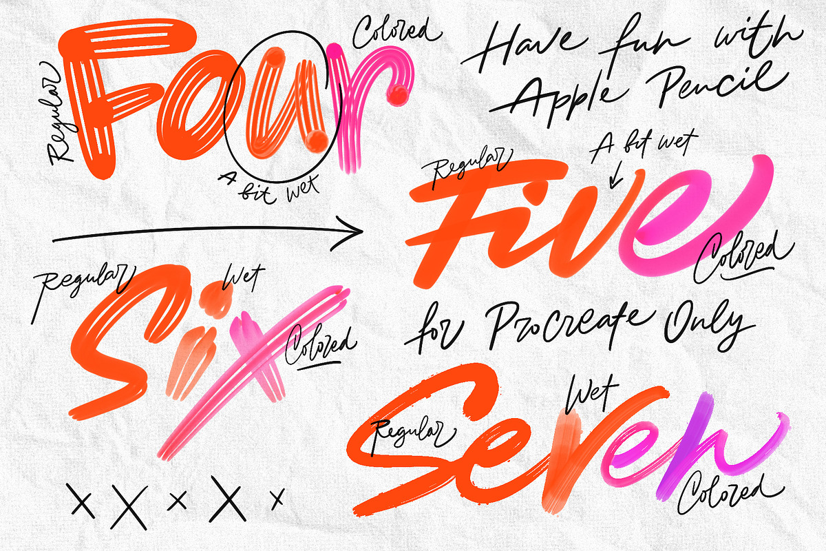 Brush pack for Procreate lettering, a Brush Add-On by Oster Oleg (Photo 3 of 8)