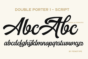 Double Porter 12 FONTS EXTRAS