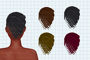 African American hairstyles clipart, an Illustration by Illustrator Space (Thumbnail 4 of 9)