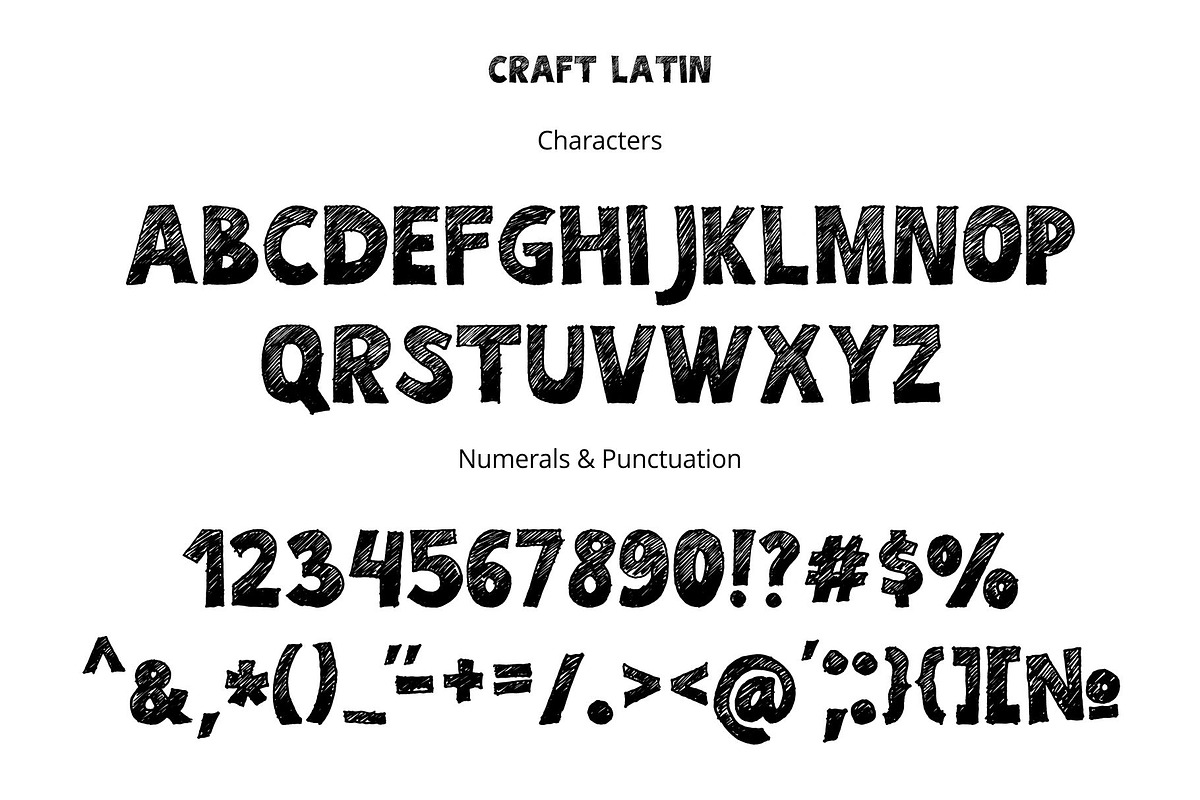 Craft font preview 2