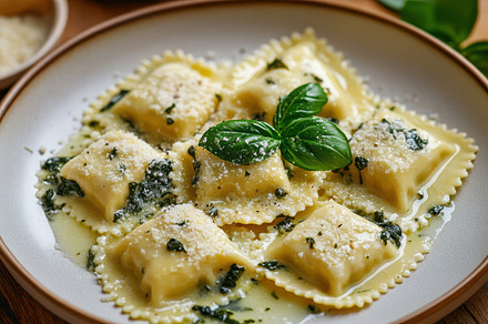 Delicious ravioli with spinach and c, a Background Photo by Pixeness