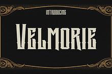Velmorie - Vintage Metal Font