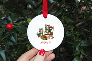 Christmas Vintage Cat Naughty PNG, an Illustration by DreamArtGraphic (Thumbnail 2 of 6)