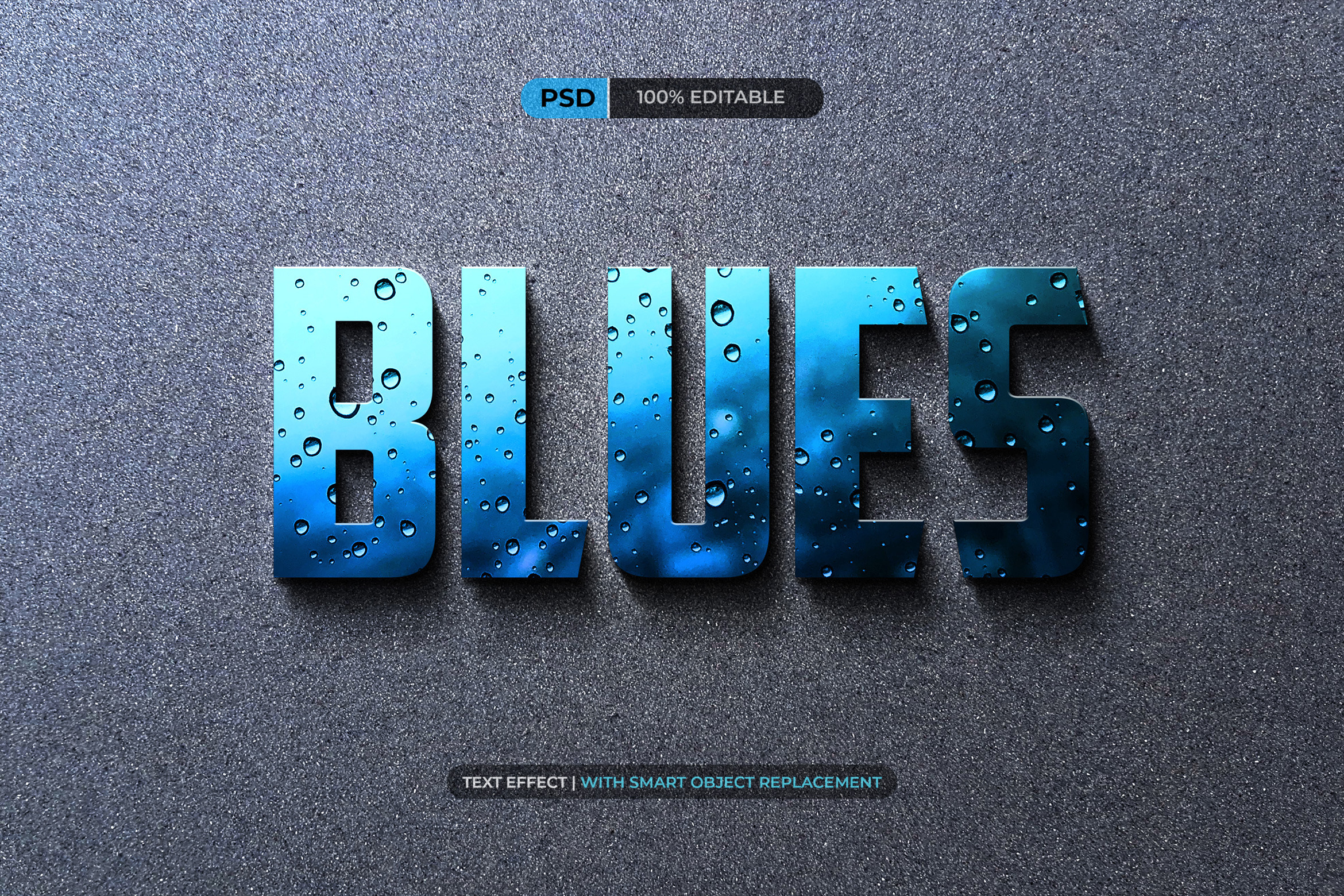 Realistic Text Effect - 3D Blues, a Layer Style Add-On by Modaldesain
