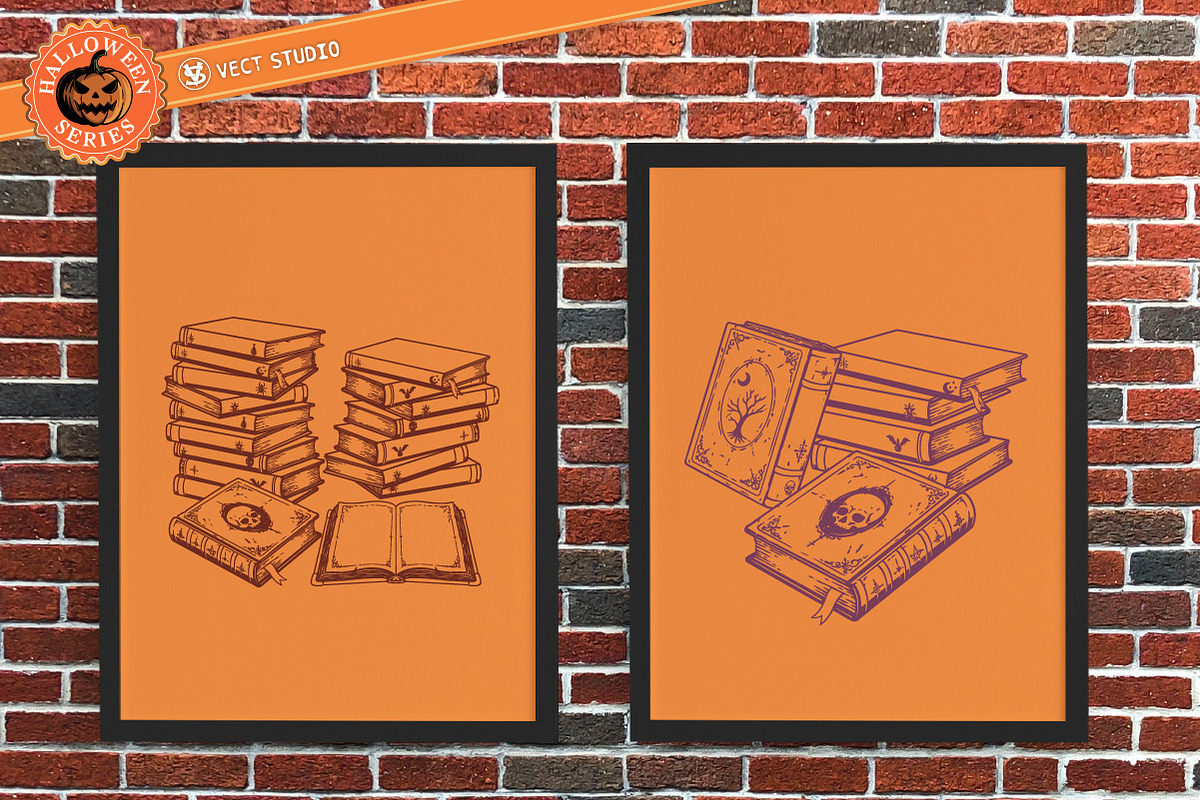 20 MagicBooks Halloween StampBrushes, a Brush Add-On by vectstudio (Photo 7 of 10)