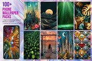 100 Aesthetic Phone Wallpapers Pack, a Wallpaper Graphic by Pixeness Studio (Thumbnail 1 of 3)