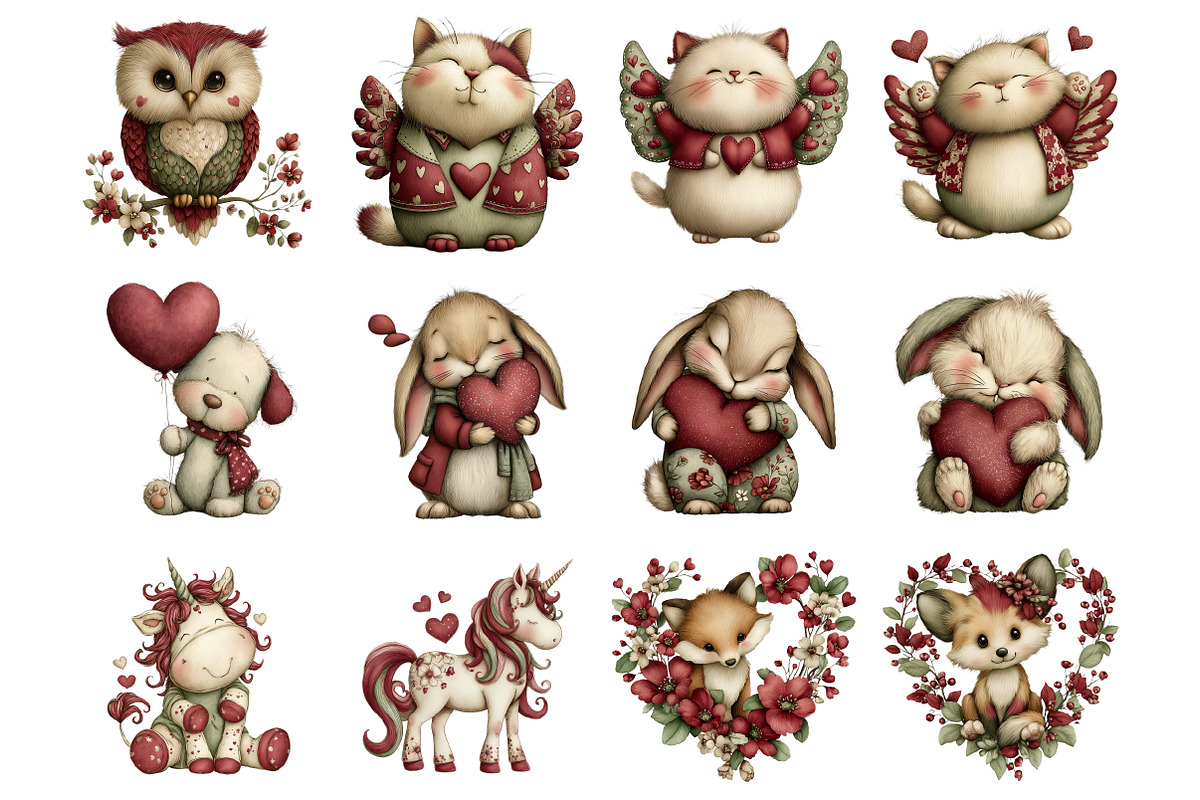 Valentine's Whimsical Animals, a Graphic by CitraGraphics (Photo 2 of 4)