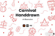 Carnival Handdrawn Illustration, an Object Graphic by SLAB! Design (Thumbnail 1 of 2)