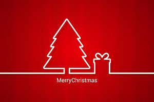 christmas web design, red background