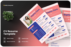 Pink Creative Resume & Cover Letter, a Resume Template by Annora Studio