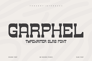 Garphel - Typewriter Slab Font, a Slab Serif Font by QR Design Studio