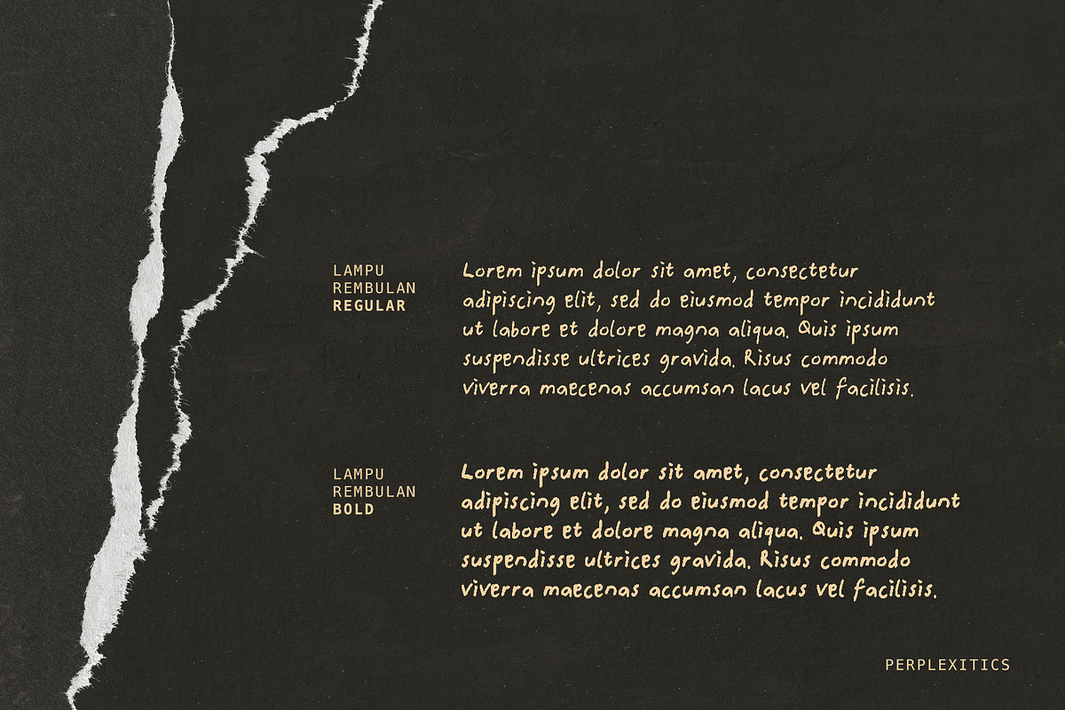 Lampu Rembulan Handwritten Font, a Handwritten Font by Perplexitics (Photo 3 of 10)
