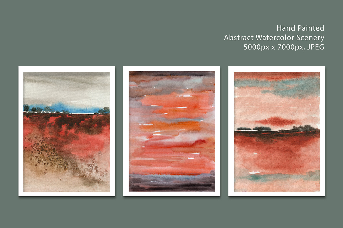Red Earth, Watercolor, a Texture Graphic by Marmoris.Arts (Photo 2 of 6)
