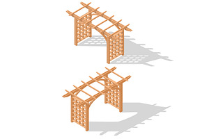Gate pergola icon isometric vector, an Illustration by piter.goskov