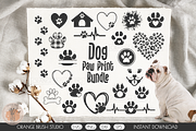 Dog Paw Print Vector SVG Bundle, an Animal Illustration by Orange Brush Studio (Thumbnail 1 of 6)