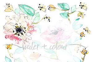 watercolor floral background