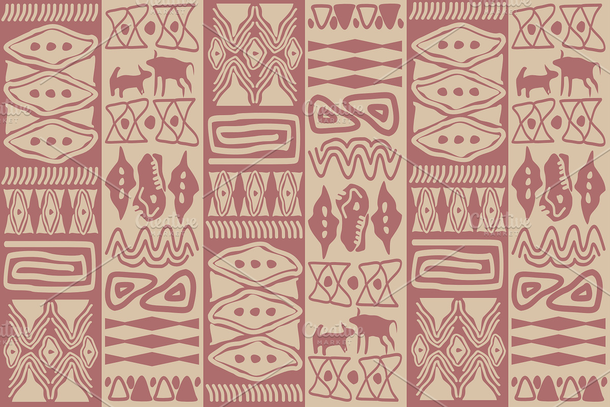 Cave Art Patterns, a Pattern Graphic by ThaiByGaew (Photo 6 of 12)
