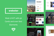 Webster Material UI Kit, an UI Kit Template by Designerbundle (Thumbnail 1 of 2)