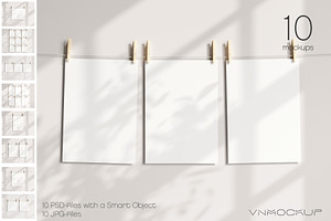 Paper Mockup Bundle - 10 Mockups