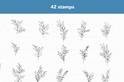 Greenery Procreate Stamps, a Brush Add-On by CaraulanStore (Thumbnail 4 of 8)