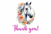Horse with Flowers, an Animal Illustration by Michiru13 (Thumbnail 3 of 3)