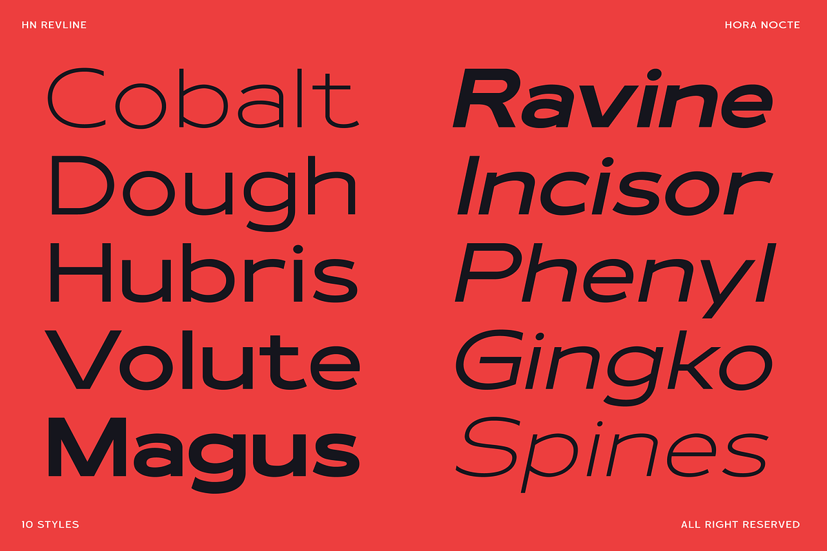 HN Revline, a Sans Serif Font by Hora Nocte (Photo 8 of 12)
