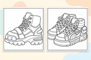 Sneakers Coloring Pages #1, a Sport Illustration by Inkivelle Studio (Thumbnail 2 of 3)