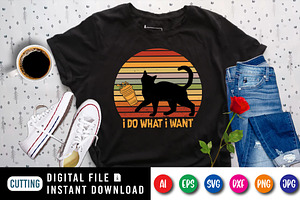 I Do What I Want Cat T-shirt