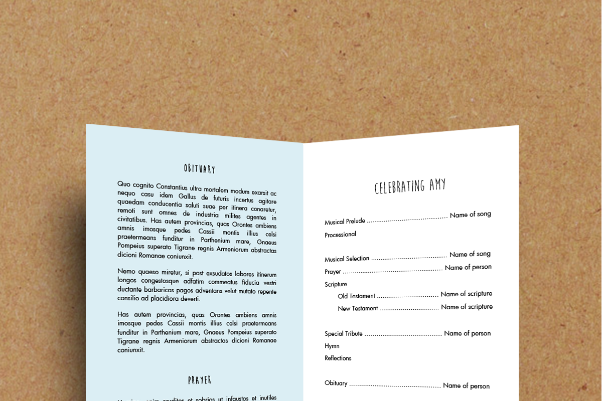 Funeral Program Template - Printable, an Invitation Template by Priiiiiiiiiiiiiint ! (Photo 2 of 2)