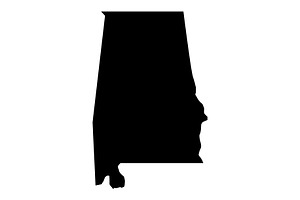 Alabama map, an Illustration by Mark1987
