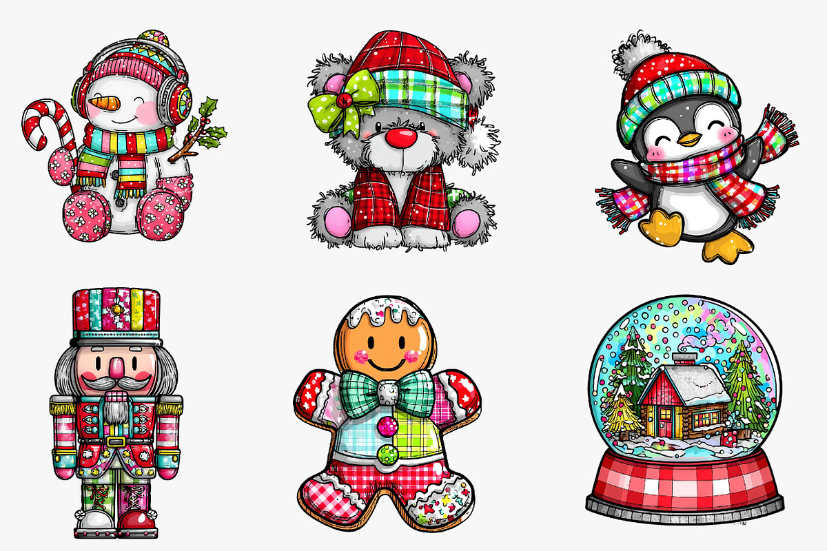 Cute Christmas Clipart, an Illustration by CreationArt (Photo 3 of 5)