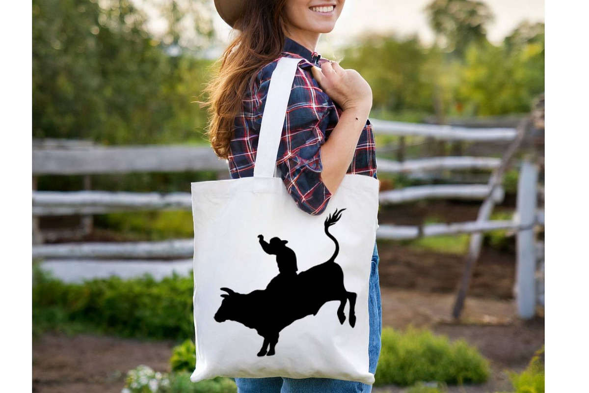 Rodeo cowboy bull silhouette clipart, a Graphic by TanchaArt (Photo 3 of 8)