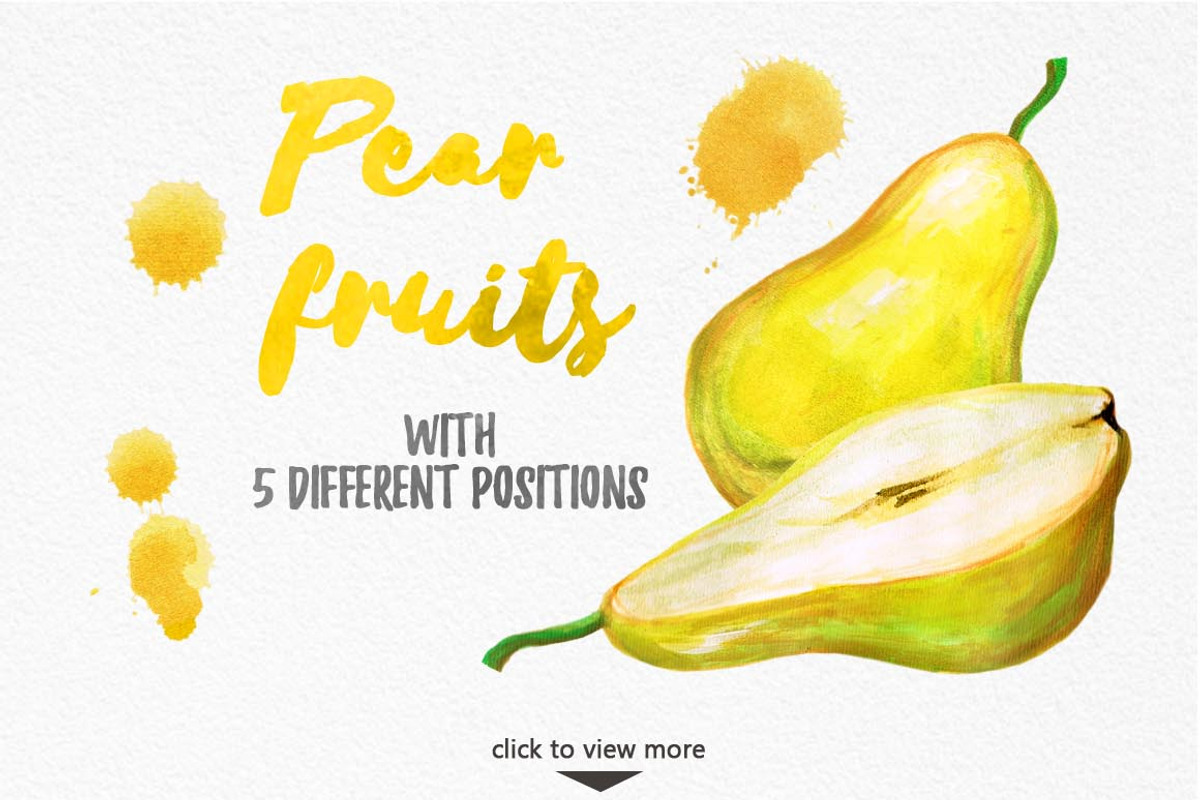 Watercolor Fruits, a Food Illustration by Graphobia (Photo 6 of 8)