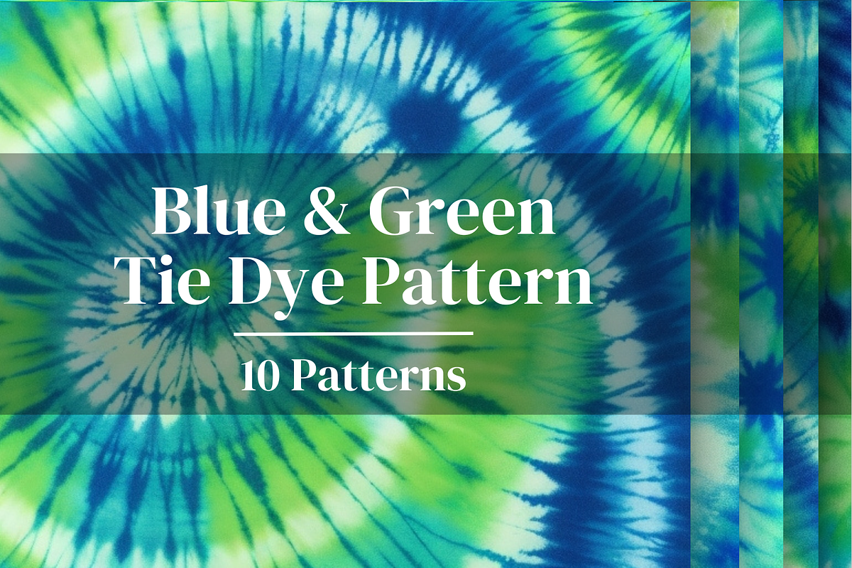 Blue & Green Tie-Dye Pattern, a Pattern Graphic by KA7-Designs (Photo 1 of 11)