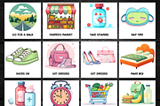 Editable Kids Daily Routine Cards, a Card Template by LA Design (Thumbnail 6 of 12)
