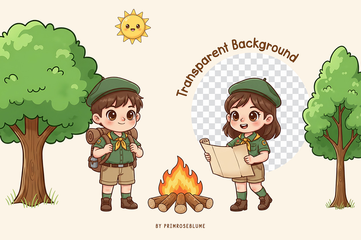 Cute Woodland Animals Clipart, an Animal Illustration by Primrose Blume (Photo 2 of 3)