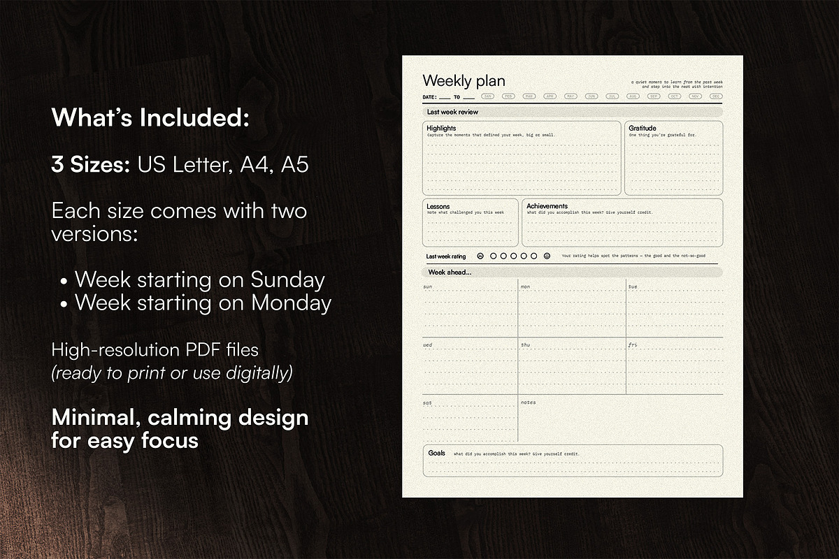 Mindful Weekly Planner preview 2