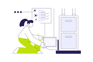 Air filtration abstract concept, an Object Illustration by Visual Generation